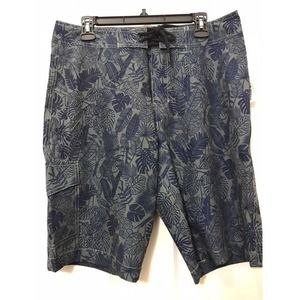 Men’s GOODTHREADS Board Shorts 32 Waist, Swim Trunks, Tropical Leaf Print